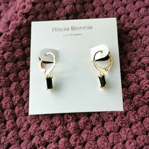 Alicia Bonnie Gold Black Twinkling Treasure earrings NEW